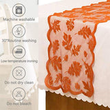 Maple Leaf Lace Table Runner Autumn Tablecloth Table Decoration for Thanksgiving Harvest Season