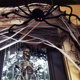 200cm Giant Halloween Spider Decorations Props Adjustable Simulation Hanging Spider for Halloween Indoor Outdoor Decorations - Side View