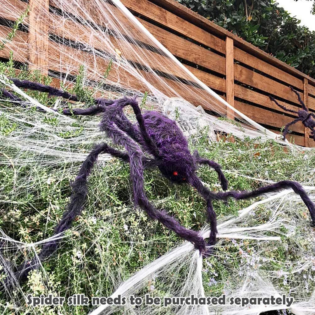200cm Giant Halloween Spider Decorations Props Adjustable Simulation Hanging Spider for Halloween Indoor Outdoor Decorations