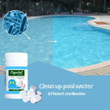 Pool Cleaning Tablet Multi Functional Effervescent Tablets Clear Balance Pool Maintenance Chlorinating Tablets - 45-Degree Angle