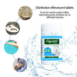 Pool Cleaning Tablet Multi Functional Effervescent Tablets Clear Balance Pool Maintenance Chlorinating Tablets - Rear View