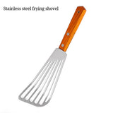Nonslip Stainless Steel Frying Spatula Steak Shovel Kitchen Cookware - Front View