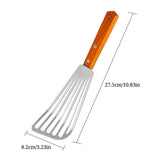 Nonslip Stainless Steel Frying Spatula Steak Shovel Kitchen Cookware - Close-Up Angle