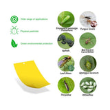 Yellow Sticky Traps Dual Sided Sticky Traps for Capturing Flies Aphids and Other Flying Insects - Side View