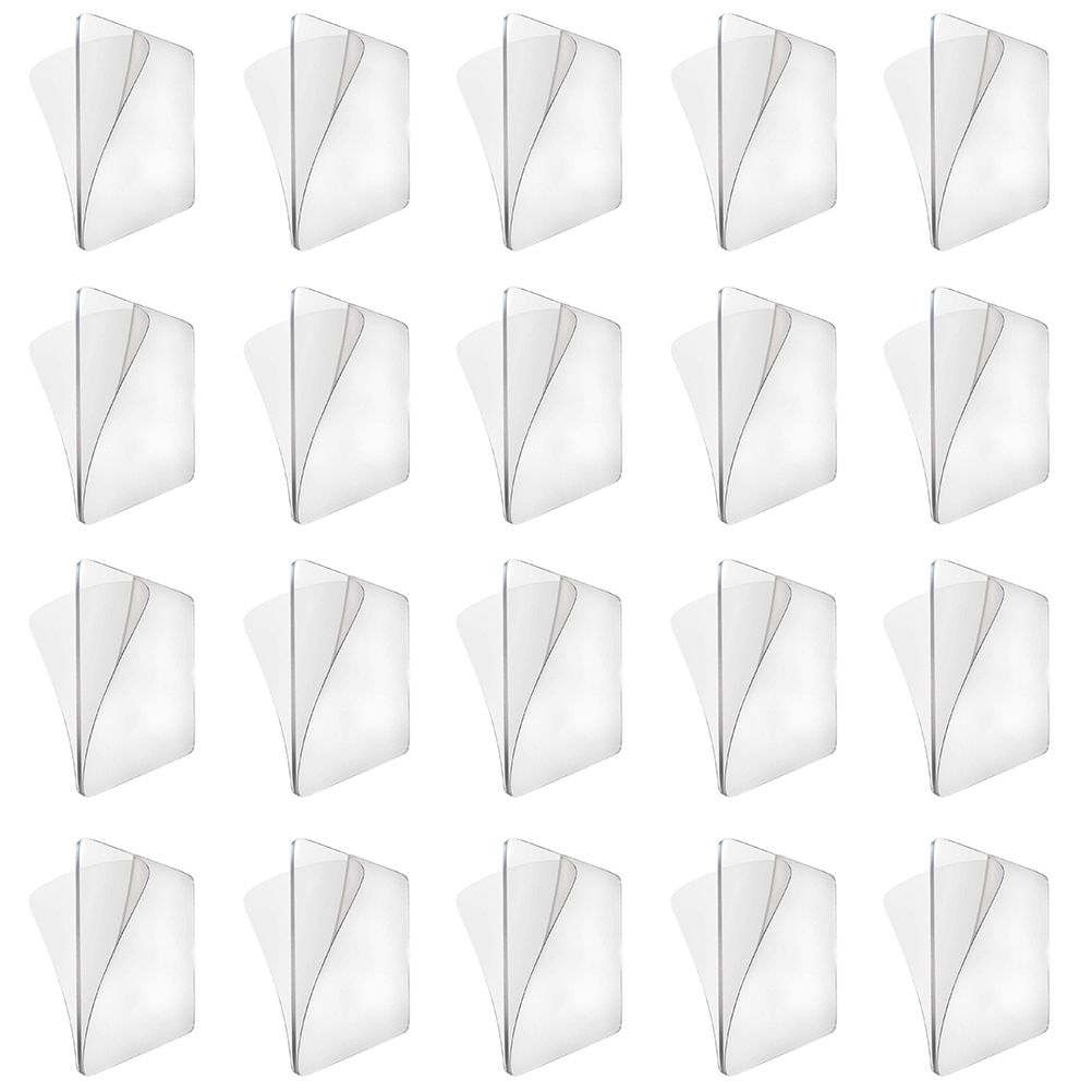 20 pcs Wall Clear Sticky Gel Pads Key Holder Double Side Cell Phone Pads Car Dashboard Wall Mounted Double Sided Stickers