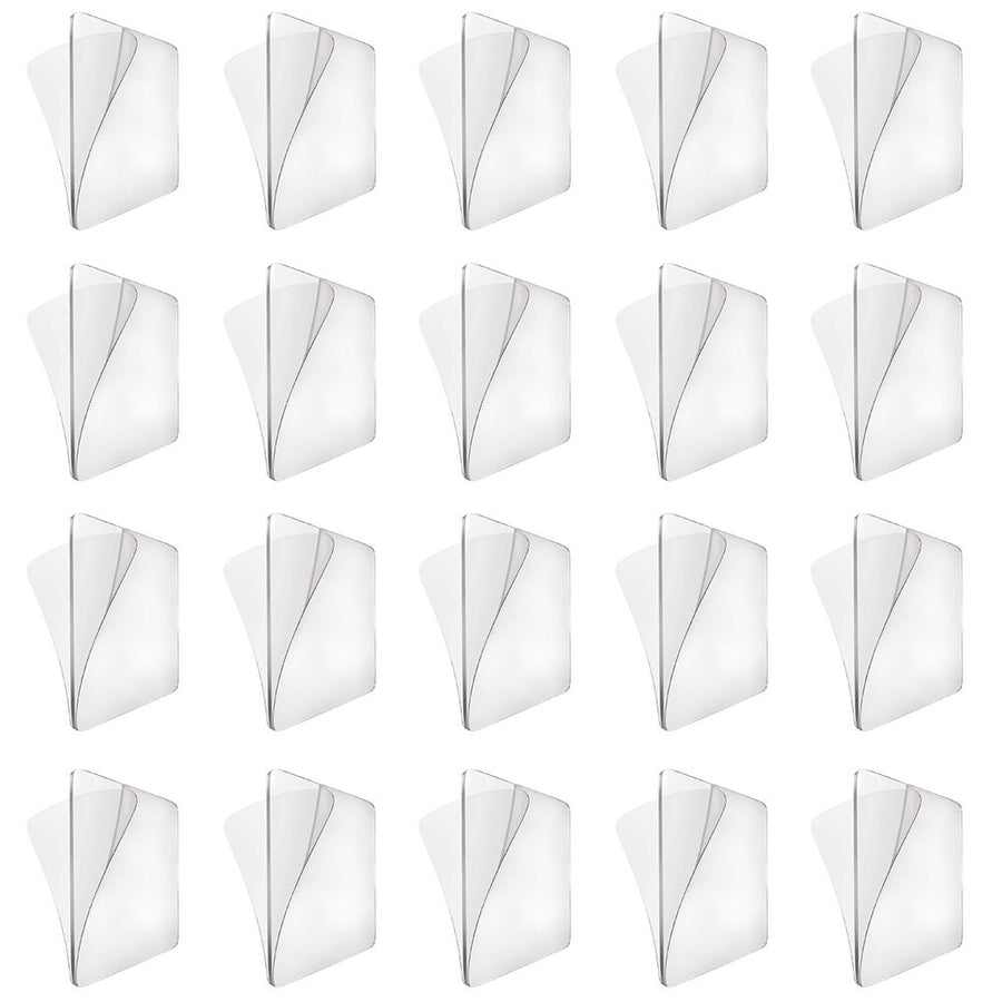 20 pcs Wall Clear Sticky Gel Pads Key Holder Double Side Cell Phone Pads Car Dashboard Wall Mounted Double Sided Stickers