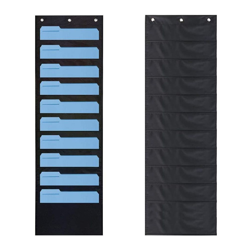 Hanging Wall Organiser 10 Pocket Wall Hanging File Organiser Storage Hanging File Folder for Papers Folders Charts Home Office