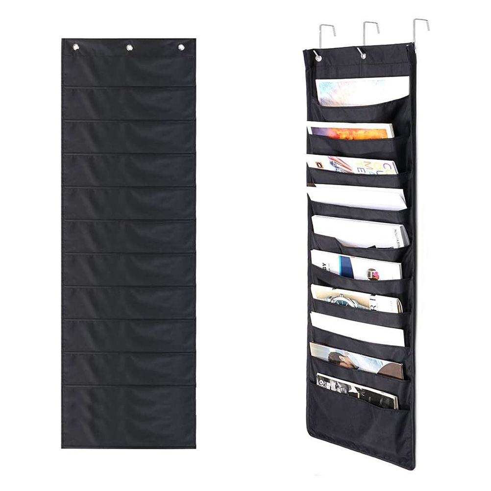 Hanging Wall Organiser 10 Pocket Wall Hanging File Organiser Storage Hanging File Folder for Papers Folders Charts Home Office