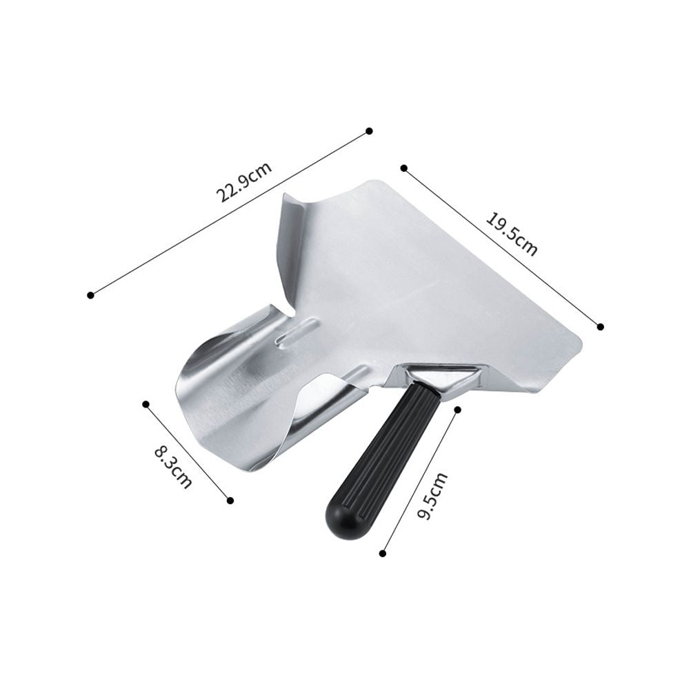 Popcorn Shovel Stainless Steel French Fry Scoop Popcorn Serving Scoop with Right Handle