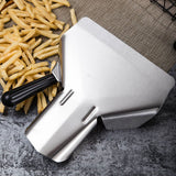 Popcorn Shovel Stainless Steel French Fry Scoop Popcorn Serving Scoop with Right Handle