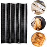 3 Loaf Baguette Pan French Bread Baking Pan Nonstick Bake Mold Toast Cooking Bakers Molding - 45-Degree Angle