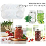 10Pcs Silicone Jar Gaskets Replacement Airtight Silicone Gasket Sealing Rings for Regular Mouth Canning Jar