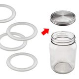 10Pcs Silicone Jar Gaskets Replacement Airtight Silicone Gasket Sealing Rings for Regular Mouth Canning Jar - Top-Down View