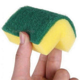 10Pcs Non Scratch Scrub Sponge Super Absorbent Multi Use Cleaning Sponges for Kitchen Dishes - Side View