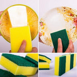 10Pcs Non Scratch Scrub Sponge Super Absorbent Multi Use Cleaning Sponges for Kitchen Dishes - 45-Degree Angle