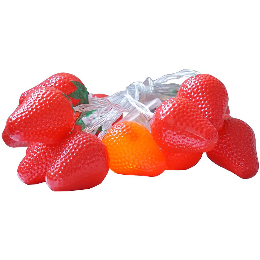 3 Meters 20LED Strawberry String Lights Battery Powered Indoor Outdoor Lighting Lamp for Wedding Home Birthday Garden Yard Patio Party Decorations