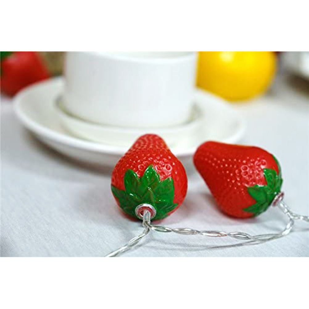 3 Meters 20LED Strawberry String Lights Battery Powered Indoor Outdoor Lighting Lamp for Wedding Home Birthday Garden Yard Patio Party Decorations