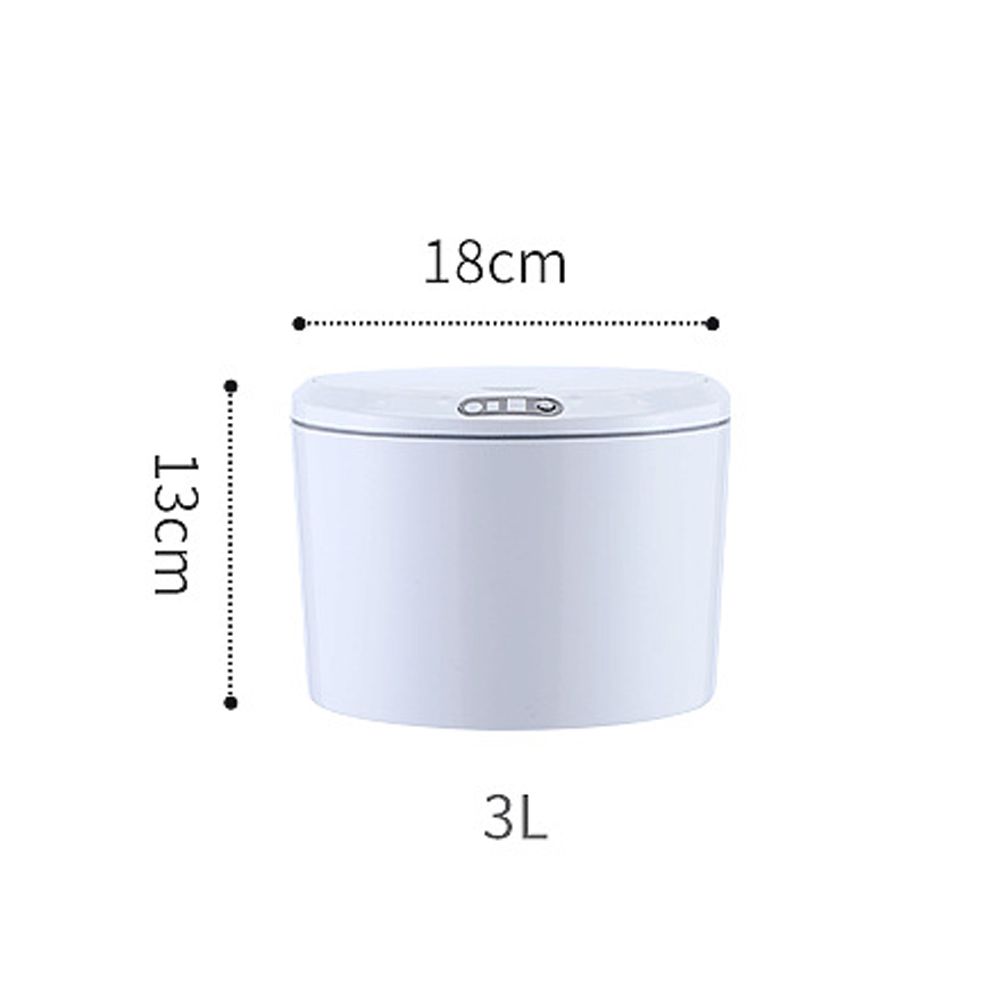 Desktop Sensor Trash Can Battery Operated Automatic Mini Waste Basket with Lid for Desk and Vehicle 3L