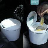 Desktop Sensor Trash Can Battery Operated Automatic Mini Waste Basket with Lid for Desk and Vehicle 3L