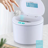 Desktop Sensor Trash Can Battery Operated Automatic Mini Waste Basket with Lid for Desk and Vehicle 3L