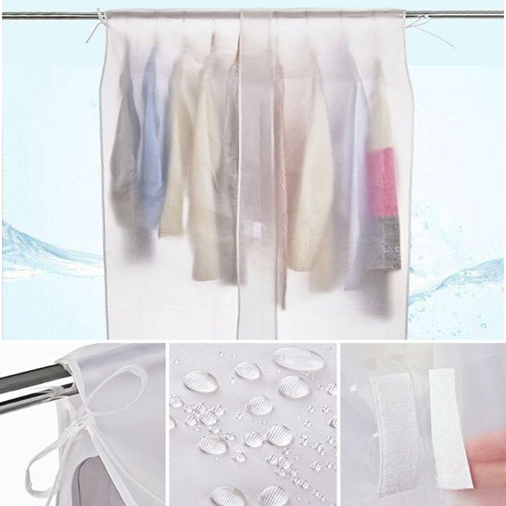 Clear Clothes Shoulder Rack Cover Suit Coat Dress Clothes Organizer Dustproof Protector for Home Bedroom