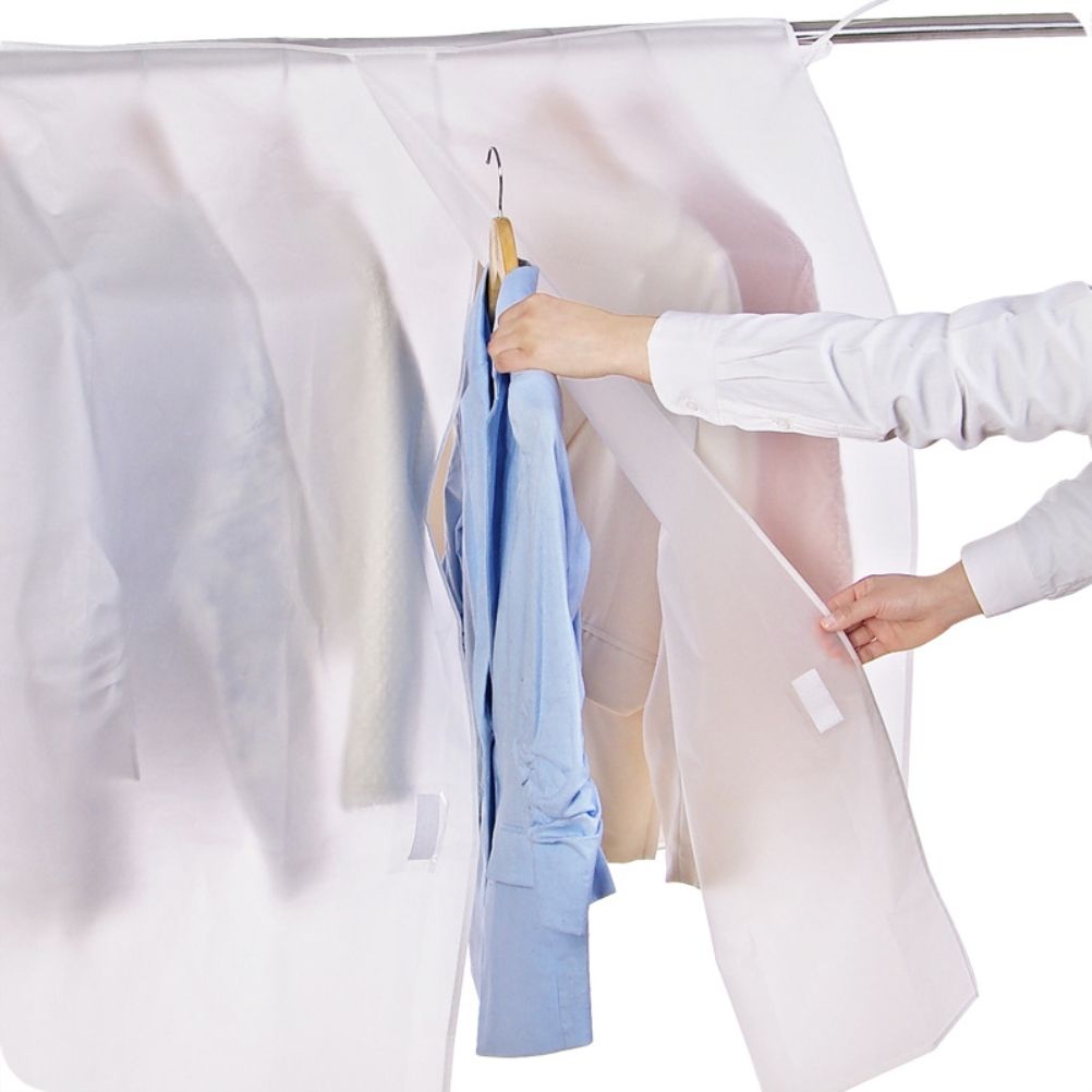 Clear Clothes Shoulder Rack Cover Suit Coat Dress Clothes Organizer Dustproof Protector for Home Bedroom