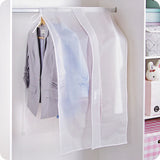 Clear Clothes Shoulder Rack Cover Suit Coat Dress Clothes Organizer Dustproof Protector for Home Bedroom - Rear View