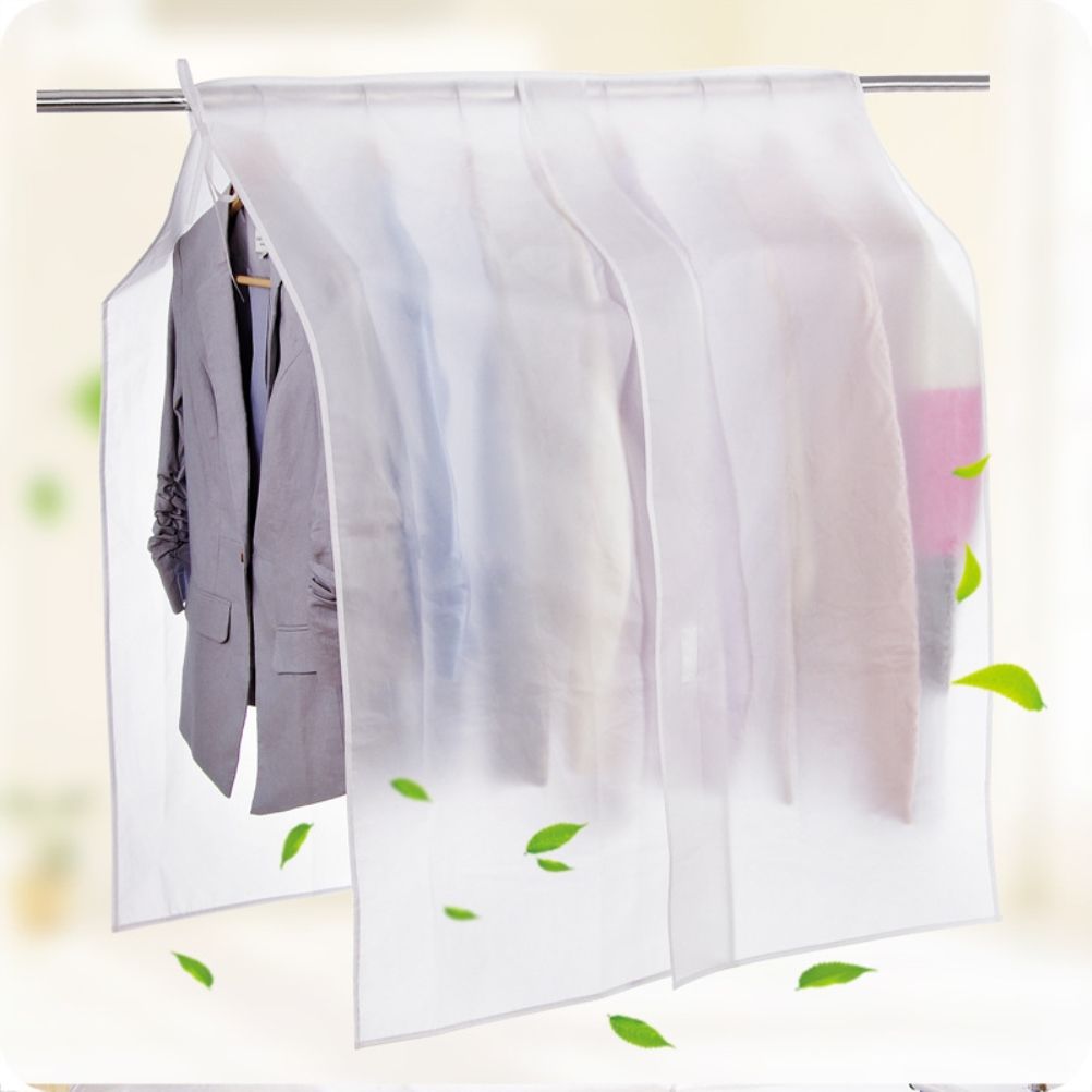 Clear Clothes Shoulder Rack Cover Suit Coat Dress Clothes Organizer Dustproof Protector for Home Bedroom