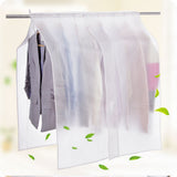 Clear Clothes Shoulder Rack Cover Suit Coat Dress Clothes Organizer Dustproof Protector for Home Bedroom - Close-Up Angle