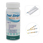 6 in 1 Water Test Strips Water Quality Testing Stripes in Pool Spas for Total Chlorine Free Chlorine Bromine Total Alkalinity Cyanuric Acid and Total Hardness