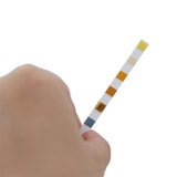 6 in 1 Water Test Strips Water Quality Testing Stripes in Pool Spas for Total Chlorine Free Chlorine Bromine Total Alkalinity Cyanuric Acid and Total Hardness - Top-Down View