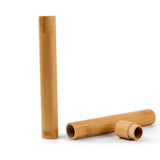 Bamboo Toothbrush Case Toothbrush Travel Container Natural Toothbrush Cartridge