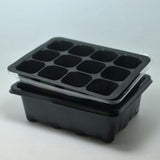 Seed Starter Kit 12 Cells Seedling Trays Gardening Germination Tray Plant Grow Kit for Gardening Propagation Bonsai Germination - Front View