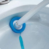 Toilet Brush Disposable Toilet Cleaning System with 10 Disinfecting Toilet Brush Refill Heads Powerful Cleaning System Toilet Brush Kit - Side View