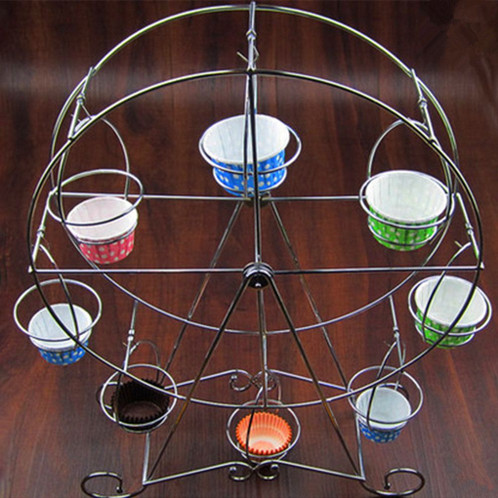 Charmed Ferris Wheel Cupcake Stand 8 Cupcakes Display Stand for Carnival and Circus Theme Party
