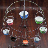 Charmed Ferris Wheel Cupcake Stand 8 Cupcakes Display Stand for Carnival and Circus Theme Party - Rear View