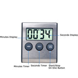 Digital Mini Kitchen Timer Alarm Clock Digital Cooking Timer Portable Magnetic Countdown Timer for Barbecue Spa Cooking