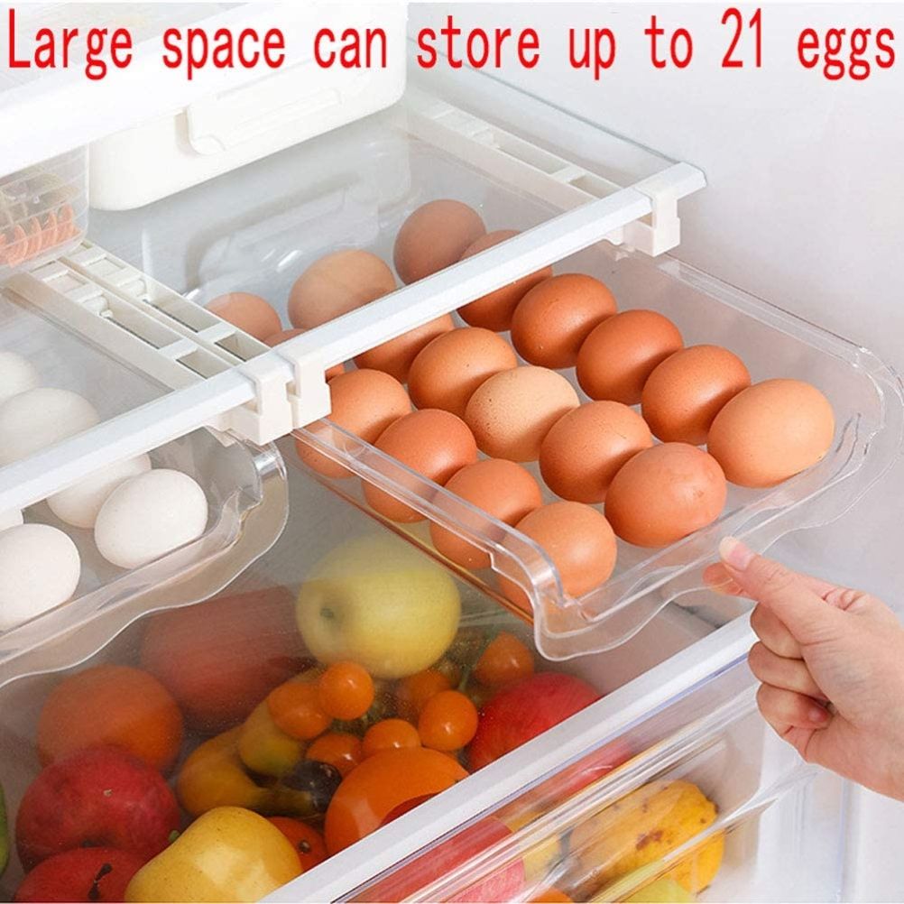 Egg Storage Rack Drawer Egg Storage Safety Durable Kitchen Egg Storage Container Fridge Egg Drawer Organizer