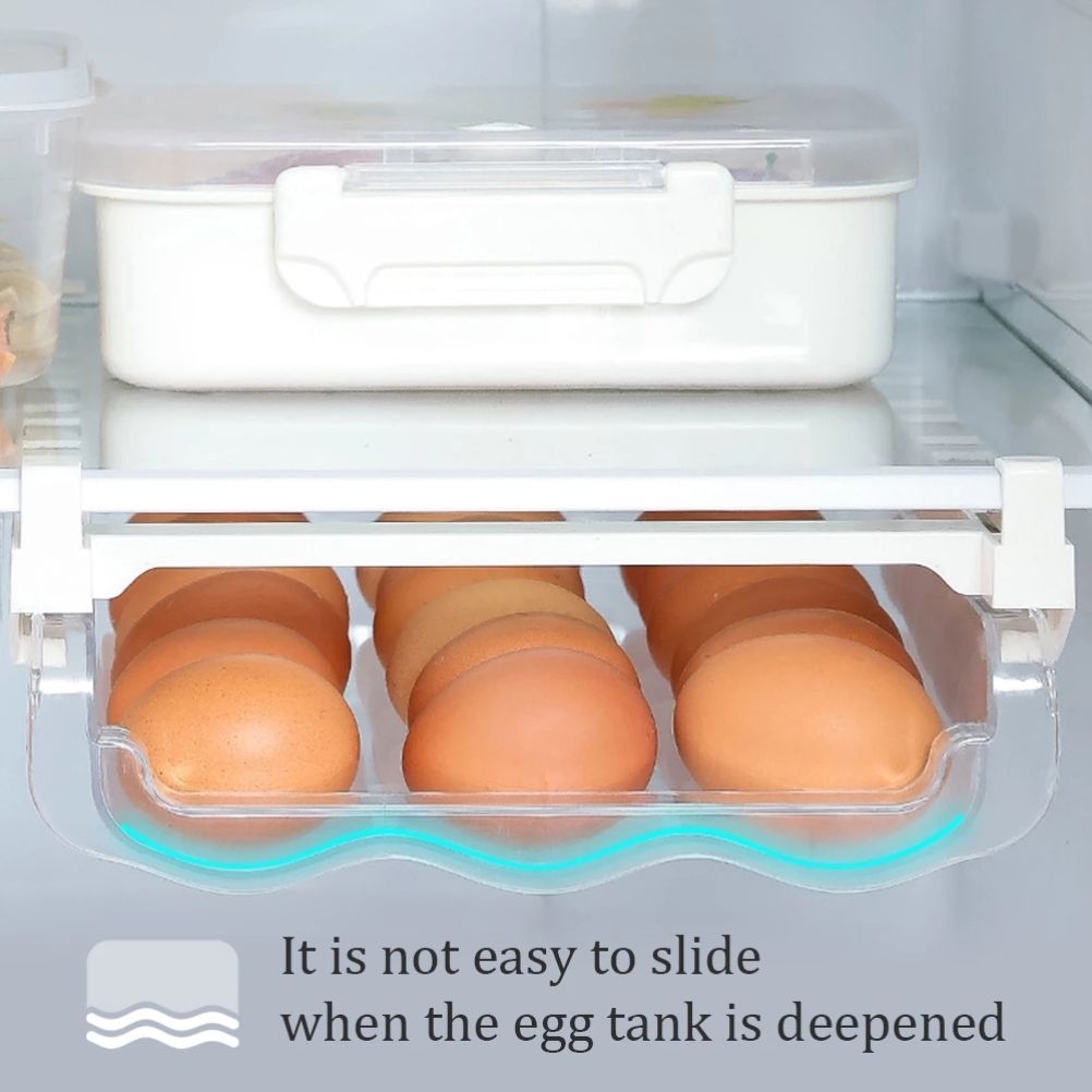Egg Storage Rack Drawer Egg Storage Safety Durable Kitchen Egg Storage Container Fridge Egg Drawer Organizer