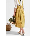 Women Kitchen Cooking Apron with 2 Front Pockets Cotton Linen Apron Coffee Shops Flower Shops Work Cleaning Aprons