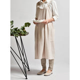 Women Kitchen Cooking Apron with 2 Front Pockets Cotton Linen Apron Coffee Shops Flower Shops Work Cleaning Aprons