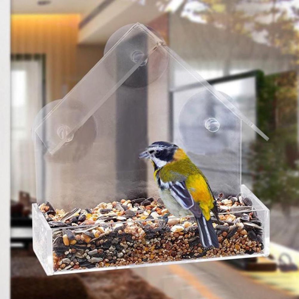 Clear Glass Window Bird Feeding Window Bird Feeders Clear Acrylic Glass Window Bird Feeder