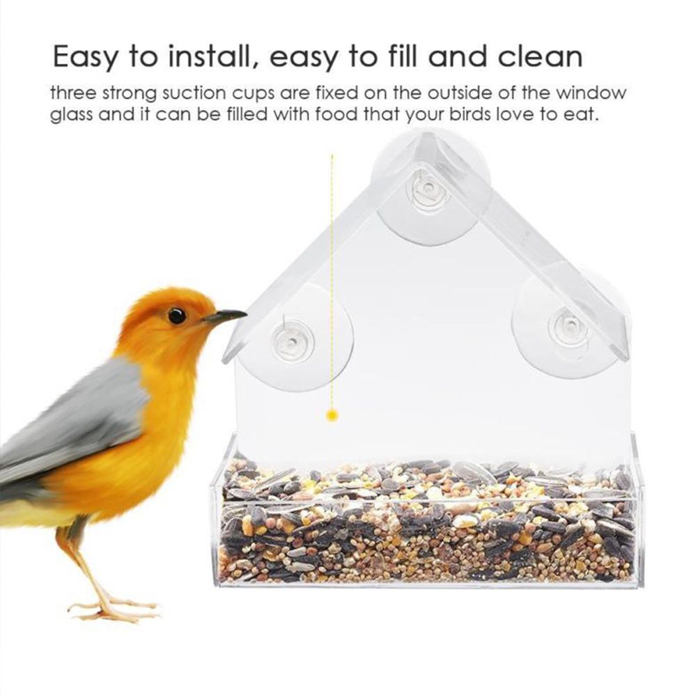 Clear Glass Window Bird Feeding Window Bird Feeders Clear Acrylic Glass Window Bird Feeder