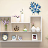 3D Double Winged Butterfly Stickers Butterfly Wall Stickers Realistic Versatile Home Wall Decoration for Home Marble Glass