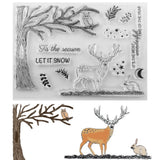 Christmas Clear Stamps Christmas DIY Silicone Clear Stamps Cute Stamps for Card Making Crafting Scrapbooking Album