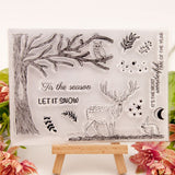 Christmas Clear Stamps Christmas DIY Silicone Clear Stamps Cute Stamps for Card Making Crafting Scrapbooking Album - 45-Degree Angle