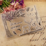 Christmas Clear Stamps Christmas DIY Silicone Clear Stamps Cute Stamps for Card Making Crafting Scrapbooking Album - Rear View