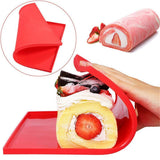 Swiss Roll Cake Mat Flexible Baking Tray Sheet Jelly Roll Pan Silicone Mold - Close-Up Angle