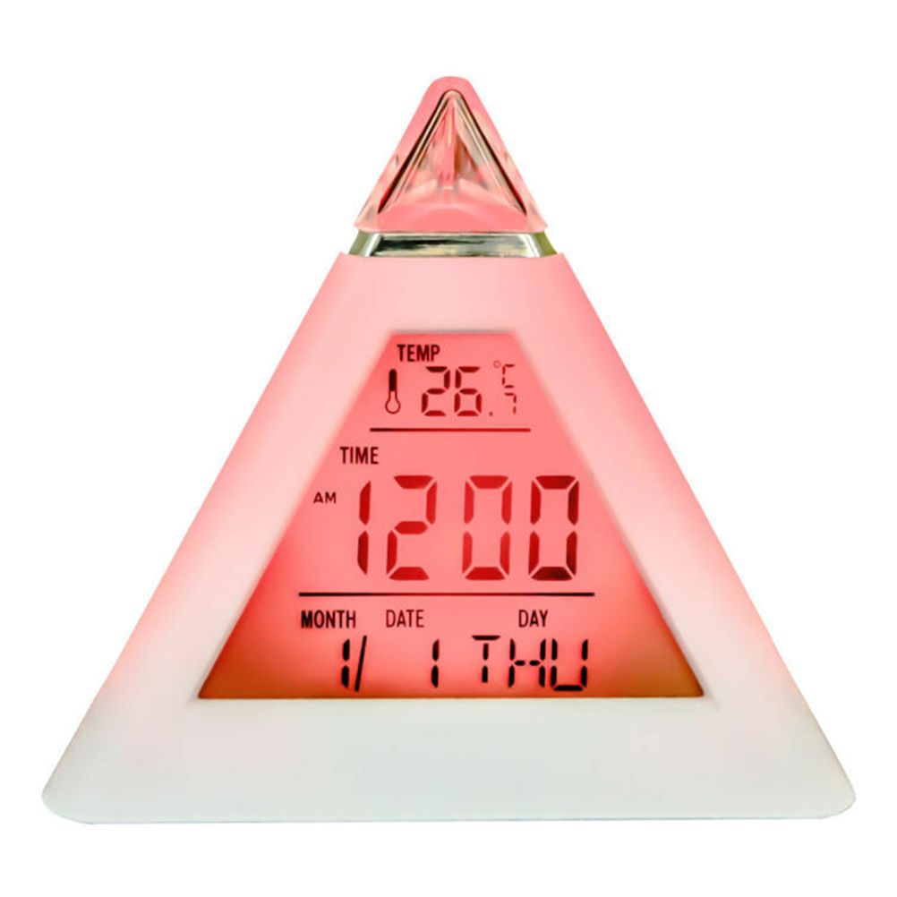 Electric Digital LED Alarm Clock Color Changing Battery Operated Alarm Clock Kids Bedroom Calendar