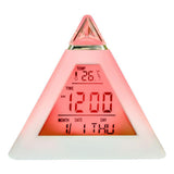 Electric Digital LED Alarm Clock Color Changing Battery Operated Alarm Clock Kids Bedroom Calendar - Front View
